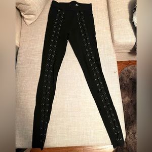 Lace up leggings